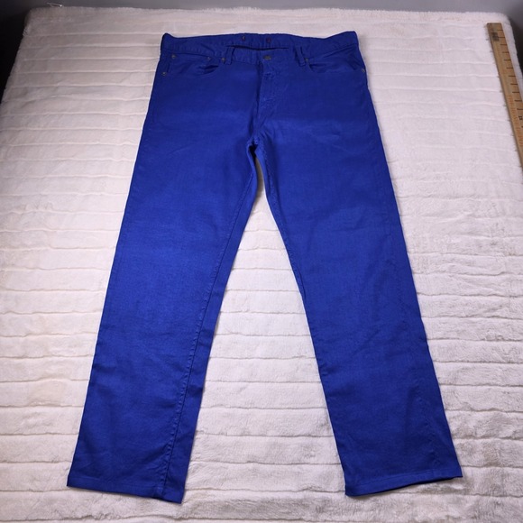 Ralph Lauren Purple Label Other - Ralph Lauren Purple Label Slim Fit Stretch Linen Cotton Jeans Mens 36 Pants $595